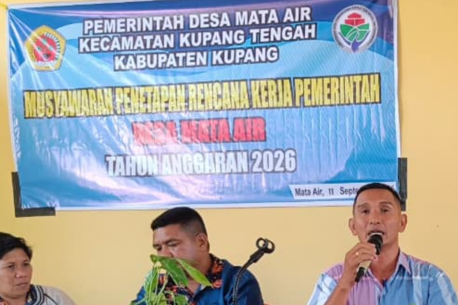Musyawarah Desa Penetapan RKPDes  Oleh Pemerintah Desa Mata Air Tahun 2026